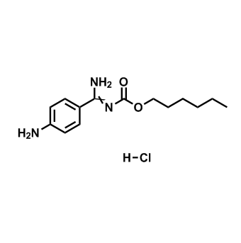 Hexyl (amino(4-aminophenyl)methylene)carbamate hydrochloride