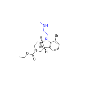 卢美哌隆杂质25,ethyl (4aS,9bR)-6-bromo-5-(2-(methylamino)ethyl)-1,3,4,4a,5,9b-hexahydro-2H-pyrido[4,3-b]indole-2-carboxylate