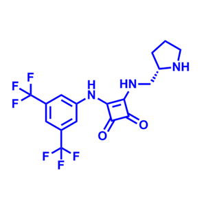 3-[[3,5-双(三氟甲基)苯基]氨基]-4-[[(2S)-2-吡咯烷甲基]氨基]-3-环丁烯-1,2-二酮,(S)-3-((3,5-Bis(trifluoromethyl)phenyl)amino)-4-((pyrrolidin-2-ylmethyl)amino)cyclobut-3-ene-1,2-dione