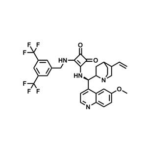 3-((3,5-双(三氟甲基)苄基)氨基)-4-(((1R)-(6-甲氧基喹啉-4-基)(5-乙烯基奎宁-2-基)甲基)氨基)环丁烷-3 -烯-1,2-二酮,3-((3,5-Bis(trifluoromethyl)benzyl)amino)-4-(((1R)-(6-methoxyquinolin-4-yl)(5-vinylquinuclidin-2-yl)methyl)amino)cyclobut-3-ene-1,2-dione