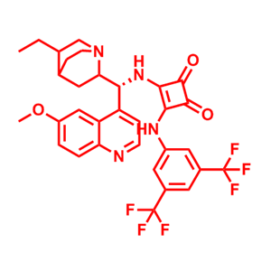 1407166-63-5  3-[[3,5-双(三氟甲基)苯基]氨基]-4-[[(9R)-10,11-二氢-6'-甲氧基奎宁-9-基]氨基]-3-环丁-1,2-二酮