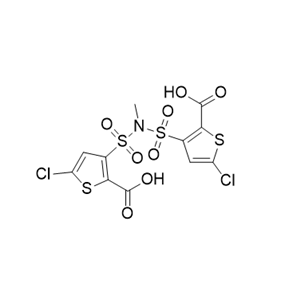 氯诺昔康杂质38,5-chloro-3-(N-((5-chloro-2-carboxythiophene-3-yl)sulfonyl)-N-methylsulfamoyl)thiophene-2-carboxylic acid