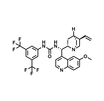 1-(3,5-双(三氟甲基)苯基)-3-((S)-(6-甲氧基喹啉-4-基)((1S,2S,4S,5R)-5-乙烯基奎尼丁-2-基)甲基)脲,1-(3,5-Bis(trifluoromethyl)phenyl)-3-((S)-(6-methoxyquinolin-4-yl)((1S,2S,4S,5R)-5-vinylquinuclidin-2-yl)methyl)urea