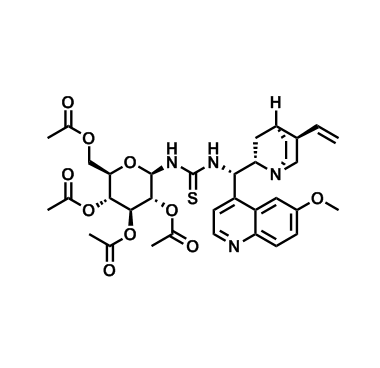 (2R,3R,4S,5R,6R)-2-(Acetoxymethyl)-6-(3-((S)-(6-methoxyquinolin-4-yl)((1S,2S,4S,5R)-5-vinylquinuclidin-2-yl)methyl)thioureido)tetrahydro-2H-pyran-3,4,5-triyl triacetate