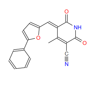 3-Pyridinecarbonitrile, 1,2,5,6-tetrahydro-4-methyl-2,6-dioxo-5-[(5-phenyl-2-furanyl)methylene]-, (5Z)-,3-Pyridinecarbonitrile, 1,2,5,6-tetrahydro-4-methyl-2,6-dioxo-5-[(5-phenyl-2-furanyl)methylene]-, (5Z)-