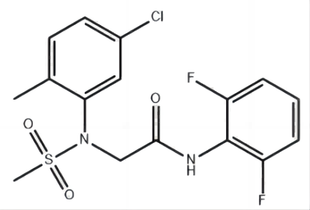 2-(N-(5-氯-2-甲基苯基)(甲基磺酰基)氨基)-N-(2,6-二氟苯基)乙酰胺,2-(N-(5-Chloro-2-methylphenyl)methylsulfonamido)-N-(2,6-difluorophenyl)acetamide
