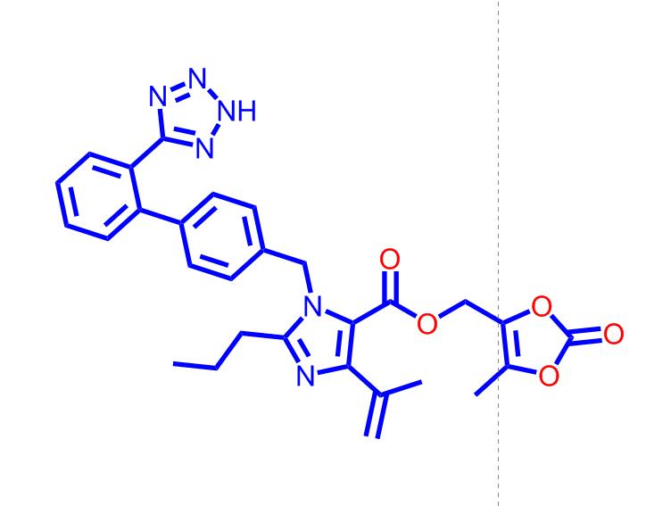 （5-甲基-2-氧代-1,3-二氧雜-4-基）甲基1-（（2'-（2H-四唑-5-基）-[1,1'-聯(lián)苯] -4-基） 甲基）-4-（丙-1-烯-2-基）-2-丙基-1H-咪唑,(5-methyl-2-oxo-1,3-dioxol-4-yl)methyl 1-((2'-(2H-tetrazol-5-yl)-[1,1'-biphenyl]-4-yl)methyl)-4-(prop-1-en-2-yl)-2-propyl-1H-imidazole-5-carboxylate