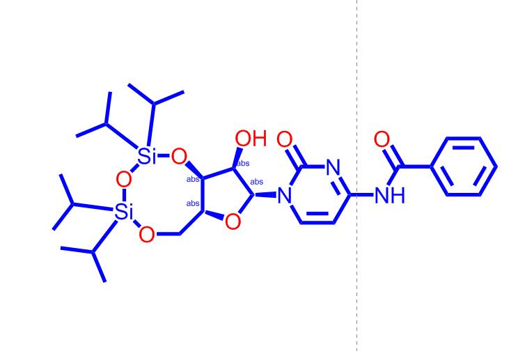 N4-苯甲酰-3',5'-O-(1,1,3,3-四异丙基-1,3-二硅氧烷二基)胞啶,N4-Benzoyl-3',5'-O-(1,1,3,3-tetraisopropyl-1,3-disiloxanediyl)cytidine