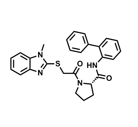 (S)-N-([1,1'-联苯]-2-基)-1-(2-((1-甲基-1H-苯并[d]咪唑-2-基)硫基)乙酰基)吡咯烷-2-甲酰胺,(S)-N-([1,1'-Biphenyl]-2-yl)-1-(2-((1-methyl-1H-benzo[d]imidazol-2-yl)thio)acetyl)pyrrolidine-2-carboxamide