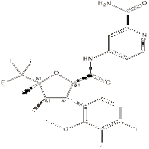 vx-548;4-[[[(2R,3S,4S,5R)-3-(3,4-二氟-2-甲氧基苯基)四氢-4,5-二甲基-5-(三氟甲基)-2-呋喃基]羰基]氨基]-2-吡啶甲酰胺,vx-548;2-Pyridinecarboxamide, 4-[[[(2R,3S,4S,5R)-3-(3,4-difluoro-2-methoxyphenyl)tetrahydro-4,5-dimethyl-5-(trifluoromethyl)-2-furanyl]carbonyl]amino]-