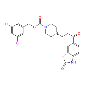 4-[3-氧代-3-(2-氧代-2,3-二氢苯并恶唑-6-基)丙基]哌嗪-1-羧酸 3,5-二氯苄酯