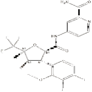 vx-548;4-[[[(2R,3S,4S,5R)-3-(3,4-二氟-2-甲氧基苯基)四氢-4,5-二甲基-5-(三氟甲基)-2-呋喃基]羰基]氨基]-2-吡啶甲酰胺