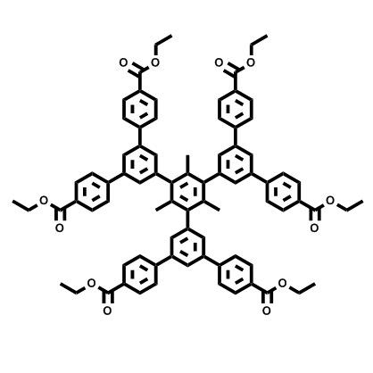 1,3,5-trimethyl-2,4,6-tris(3,5-bis(4-ethoxycarbonyphenyl)phenyl)benzene,1,3,5-trimethyl-2,4,6-tris(3,5-bis(4-ethoxycarbonyphenyl)phenyl)benzene