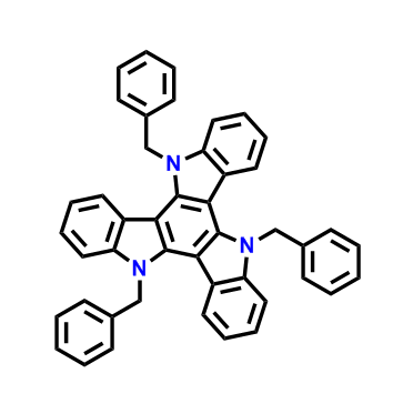 5,10,15-三苄基-10,15-二氢-5H-二吲哚[3,2-a:3'，2'-c]咔唑,5,10,15-tribenzyl-10,15-dihydro-5H-diindolo[3,2-a:3',2'-c]carbazole