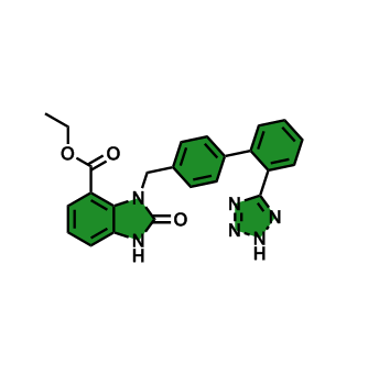 Ethyl 3-((2'-(2H-tetrazol-5-yl)-[1,1'-biphenyl]-4-yl)methyl)-2-oxo-2,3-dihydro-1H-benzo[d]imidazole-4-carboxylate