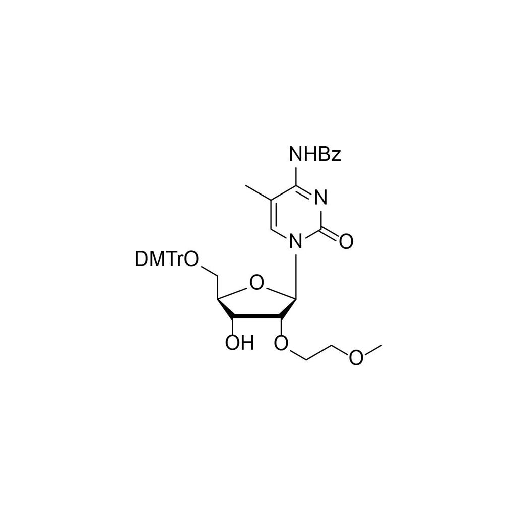 N-苯甲酰基-2'-O-甲氧基乙基-5-O-二甲氧基三苯甲基-5-甲基胞苷,5'-O-(4,4'-dimethoxytriphenylmethyl)-2'-O-(2-methoxyethyl)-N4-benzoyl-5-methylcytidine