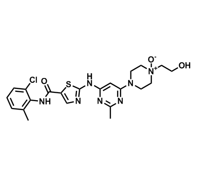 4-(6-((5-((2-氯-6-甲基苯基)氨基甲酰基)噻唑-2-基)氨基)-2-甲基嘧啶-4-基)-1-(2-羟乙基)哌嗪1-氧化物,4-(6-((5-((2-Chloro-6-methylphenyl)carbamoyl)thiazol-2-yl)amino)-2-methylpyrimidin-4-yl)-1-(2-hydroxyethyl)piperazine 1-oxide