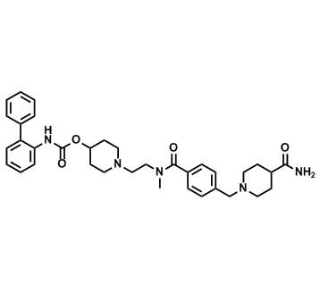 1-(2-(4-((4-氨甲酰基哌嗪-1-基)甲基)-N-甲基苯甲酰氨基)乙基)哌啶-4-基[1,1'-联苯]-2-基氨基甲酸酯,1-(2-(4-((4-Carbamoylpiperidin-1-yl)methyl)-N-methylbenzamido)ethyl)piperidin-4-yl [1,1'-biphenyl]-2-ylcarbamate