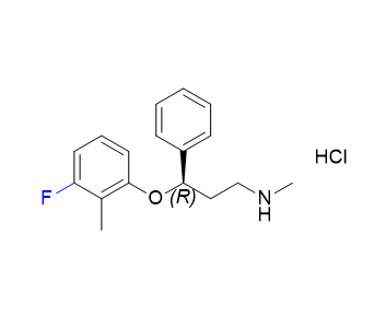 托莫西汀杂质05,(3R)-3-(3-fluoro-2-methylphenoxy)-N-methyl-3- phenylpropan-1-amine  hydrochloride
