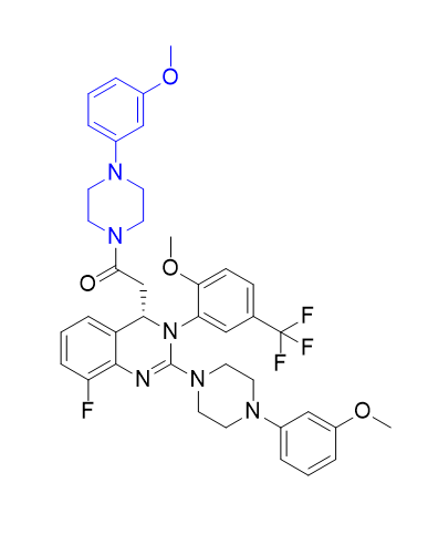 來(lái)特莫韋雜質(zhì)14,(S)-2-(8-fluoro-3-(2-methoxy-5-(trifluoromethyl)phenyl)-2-(4-(3-methoxyphenyl)piperazin-1-yl)-3,4-dihydroquinazolin-4-yl)-1-(4-(3-methoxyphenyl)piperazin-1-yl)ethan-1-one