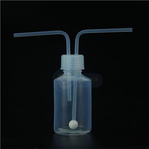 透明可视FEP洗气瓶300ml过滤气体杂质用特氟龙气体反应瓶耐受酸碱