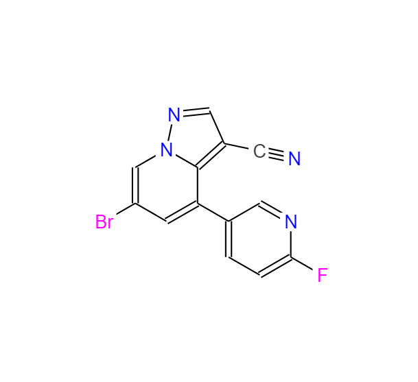 6-溴-4-(6-氟-3-吡啶)-吡唑并[1,5-A]吡啶-3-甲腈,6-Bromo-4-(6-fluoro-3-pyridinyl)-pyrazolo[1,5-a]pyridine-3-carbonitrile