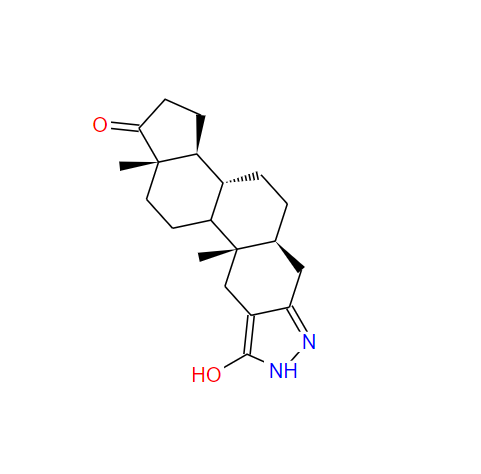 3'-羟基-2'H-5α-雄甾-2-烯并-3-2-c-吡唑-17-酮,3'-Hydroxy-2'H-5α-androst-2-eno[3,2-c]pyrazol-17-one