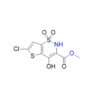 氯诺昔康杂质12,2H-Thieno[2,3-e]-1,2-thiazine-3-carboxylic acid, 6-chloro-4-hydroxy-, methyl ester, 1,1-dioxide