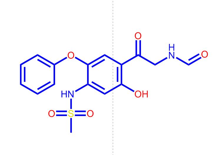 N-[5-羥基-4-(2-甲酰氨基)乙?；?2-苯氧基]苯基甲磺酰胺,Methanesulfonamide, N-[4-[2-(formylamino)acetyl]-5-hydroxy-2-phenoxyphenyl]-