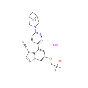 4-(6-(3,6-二氮杂双环[3.1.1]庚-3-基)吡啶-3-基)-6-(2-羟基-2-甲基丙氧基)吡唑并[1,5-A]吡啶-3-三腈二盐酸盐