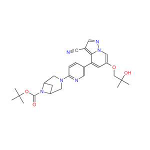 3-(5-(3-氰基-6-(2-羟基-2-甲基丙氧基)吡唑并[1,5-A]吡啶-4-基)吡啶-2-基)-3,6-二氮杂双环[3.1.1]庚烷-6-羧酸叔丁酯