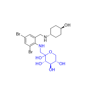 氨溴索杂质27,(3S,4R,5S)-2-(((2,4-dibromo-6-((((trans)-4-hydroxycyclohexyl)amino)methyl)phenyl)amino)methyl)tetrahydro-2H-pyran-2,3,4,5-tetraol