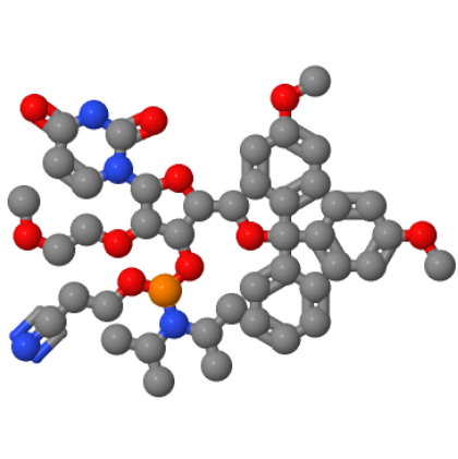 5'-O-[二(4-甲氧基苯基)苯基甲基]-2'-O-(2-甲氧基乙基)尿苷 3'-[2-氰基乙基 二异丙基氨基亚磷酸酯],DMT-2'-O-MOE-rU Phosphoramidite