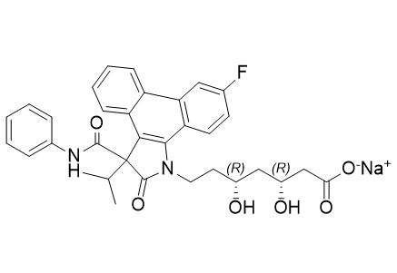 阿托伐他汀钙杂质30,sodium (3R,5R)-7-(9-fluoro-3-isopropyl-2-oxo-3-(phenylcarbamoyl)- 2,3-dihydro-1H-dibenzo[e,g]indol-1-yl)-3,5-dihydroxyheptanoate