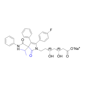 阿托伐他汀钙杂质09,sodium (3R,5R)-7-(5-(4-fluorophenyl)-3-isopropyl-2-oxo-4-phenyl-3- (phenylcarbamoyl)-2,3-dihydro-1H-pyrrol-1-yl)-3,5-dihydroxyheptanoate