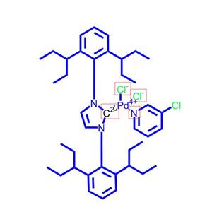 二氯[1,3-双(2,6-二-3-戊基苯基)咪唑-2-亚基](3-氯吡啶基)合钯(II)1158652-41-5