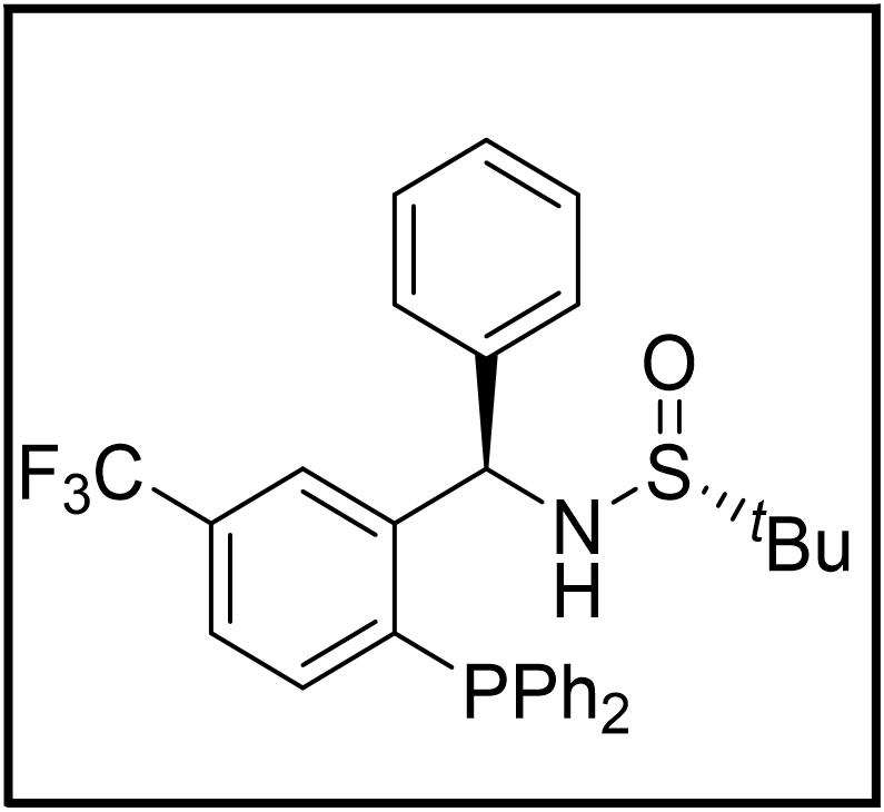 [S(R)]-N-[(R)-(5-三氟甲基)[2-(二苯基膦)苯基]甲基]-2-叔丁基亞磺酰胺,[S(R)]-N-[(R)-(5-trifluoromethyl)(2-(diphenylphosphanyl) phenyl)methyl]-2-methyl-2-propanesulfinamide