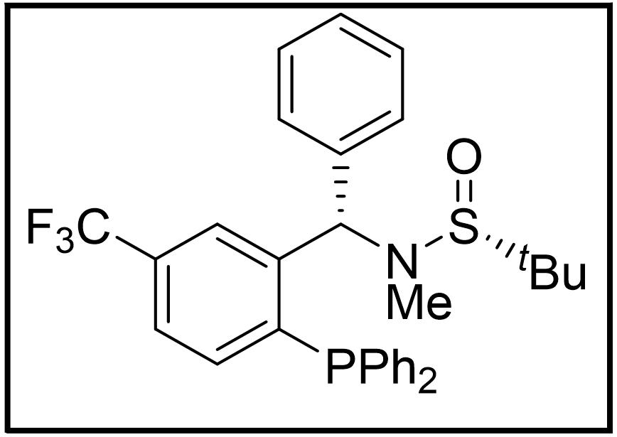 [S(R)]-N-[(S)-(5-三氟甲基)[2-(二苯基膦)苯基]甲基]-N-甲基-2-叔丁基亚磺酰胺,[S(R)]-N-[(S)-(5-trifluoromethyl)(2-(diphenylphosphanyl) phenyl)methyl]-N,2-methyl-2-propanesulfinamide