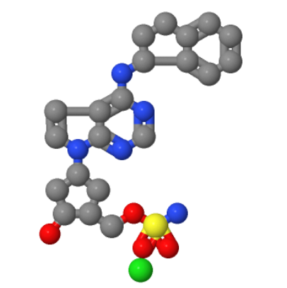氨基磺酸 [(1S,2S,4R)-4-[4-[[(1S)-2,3-二氢-1H-茚-1-基]氨基]-7H-吡咯并[2,3-D]嘧啶-7-基]-2-羟基环戊基]甲基酯盐酸盐,Sulfamic acid [(1S,2S,4R)-4-[4-[[(1S)-2,3-dihydro-1H-inden-1-yl]amino]-7H-pyrrolo[2,3-d]pyrimidin-7-yl]-2-hydroxycyclopentyl]methyl ester hydrochloride