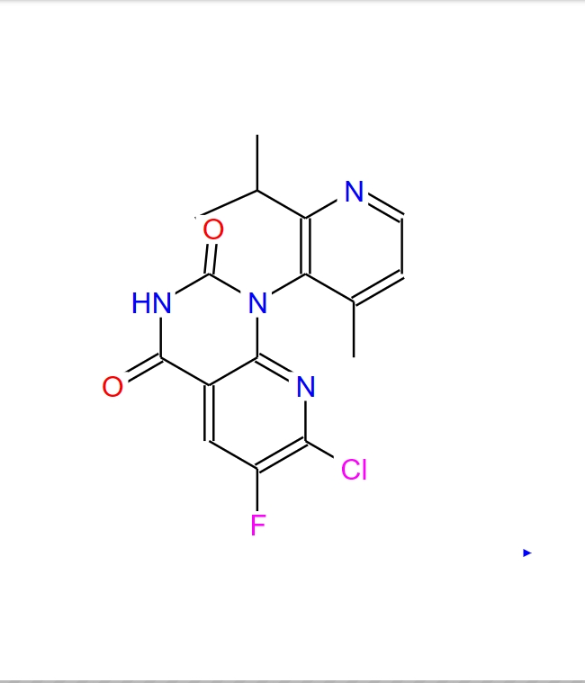 7-氯-6-氟-(1M)-1-[4-甲基-2-(丙烷-2-基)吡啶-3-基]吡啶并[2,3-d]嘧啶-2,4(1H,3H)-二酮,Pyrido[2,3-d]pyrimidine-2,4(1H,3H)-dione, 7-chloro-6-fluoro-1-[4-methyl-2-(1-methylethyl)-3-pyridinyl]-, (1R)-