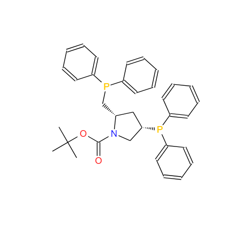 (2S,4S)-4-二苯基膦-2-(二苯基膦甲基)-N-叔丁氧羰基-吡咯烷,(2S,4S)-(-)-N-BOC-4-Diphenylphosphino-2-diphenylphosphinomethyl-pyrrolidine