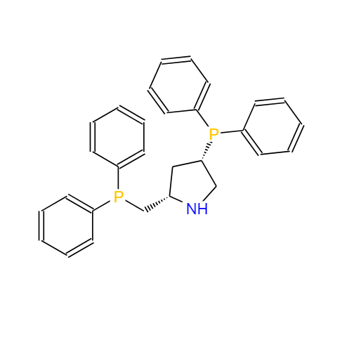 (2S,4S)-4-二苯基膦-2-(二苯基膦甲基)-吡咯烷,(2S,4S)-4-Diphenylphosphino 2-diphenylphosphinomethyl pyrrolidine