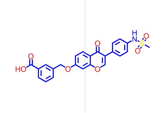 3-[[[3-[4-[(甲基磺酰基)氨基]苯基]-4-氧代-4H-苯并吡喃-7-基]氧基]甲基]苯甲酸,3-[[[3-[4-[(Methylsulfonyl)amino]phenyl]-4-oxo-4H-chromen-7-yl]oxy]methyl]benzoicAcid