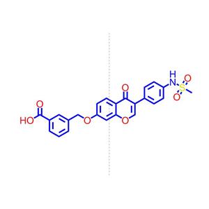 3-[[[3-[4-[(甲基磺酰基)氨基]苯基]-4-氧代-4H-苯并吡喃-7-基]氧基]甲基]苯甲酸,3-[[[3-[4-[(Methylsulfonyl)amino]phenyl]-4-oxo-4H-chromen-7-yl]oxy]methyl]benzoicAcid