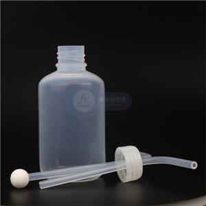 透明可视高纯实验室级耐受强酸碱FEP洗气瓶1000ml氟四六气体吸收瓶
