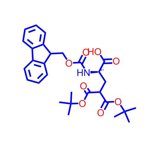 (S)-2-((((9H-芴-9-基)甲氧基)羰基)氨基)-5-(叔丁氧基)-4-(叔丁氧基羰基)-5-氧代戊酸,(S)-2-((((9H-Fluoren-9-yl)methoxy)carbonyl)amino)-5-(tert-butoxy)-4-(tert-butoxycarbonyl)-5-oxopentanoicacid