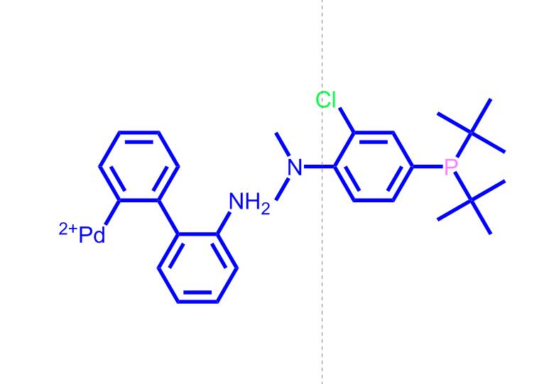 氯[(4-(N,N-二甲氨基)苯基]二叔丁基膦(2-氨基-1,1'-联苯-2-基)钯(II),Chloro[4-(di-tert-butylphosphino)-N,N-dimethylaniline-2-(2'-aminobiphenyl)]palladium(II)