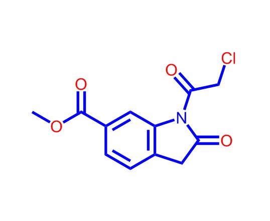 1-(2-氯乙酰基)-2-氧代吲哚啉-6-羧酸甲酯,Methyl1-(2-chloroacetyl)-2-oxoindoline-6-carboxylate