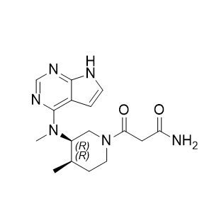 托法替尼杂质25,3-((3R,4R)-4-methyl-3-(methyl(7H-pyrrolo[2,3-d]pyrimidin-4-yl)amino)piperidin-1-yl)-3-oxopropanamide