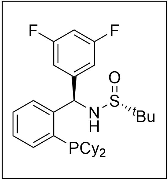[S(R)]-N-[(R)-(3,5-二氟苯基)[2-(二环己基膦)苯基]甲基]-2-叔丁基亚磺酰胺,[S(R)]-N-[(R)-(3,5-difluorophenyl)(2-(dicyclohexylphosphino) phenyl)methyl]-2-methyl-2-propanesulfinamide